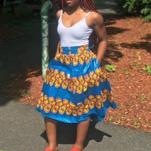 African print skirt